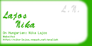 lajos nika business card